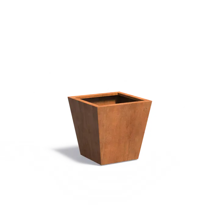Donica TAP z dnem CORTEN 600x600x600