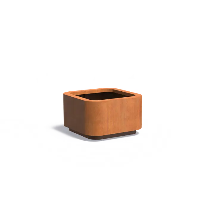 Donica ROHIN z dnem CORTEN 1000x1000x600