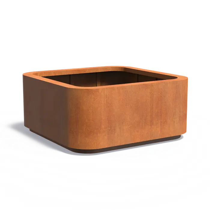 Donica ROHIN z dnem CORTEN 2000x2000x900