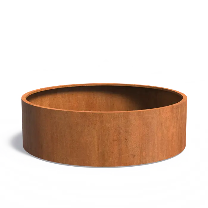 Donica CIRCUM z dnem CORTEN 2000x600