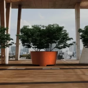 Donica CONIC z nóżkami CORTEN 1000x800 - obrazek 3