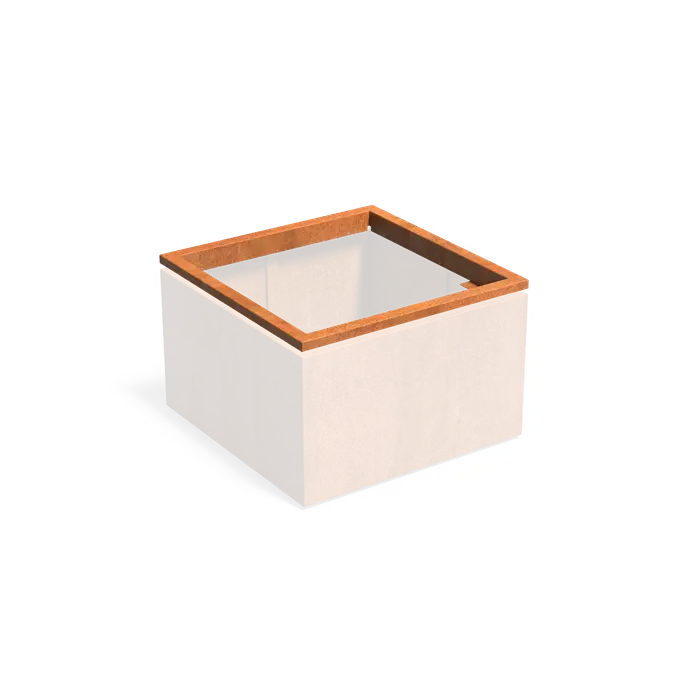 Donica CARREZ in-lite ready CORTEN 1000x1000x89