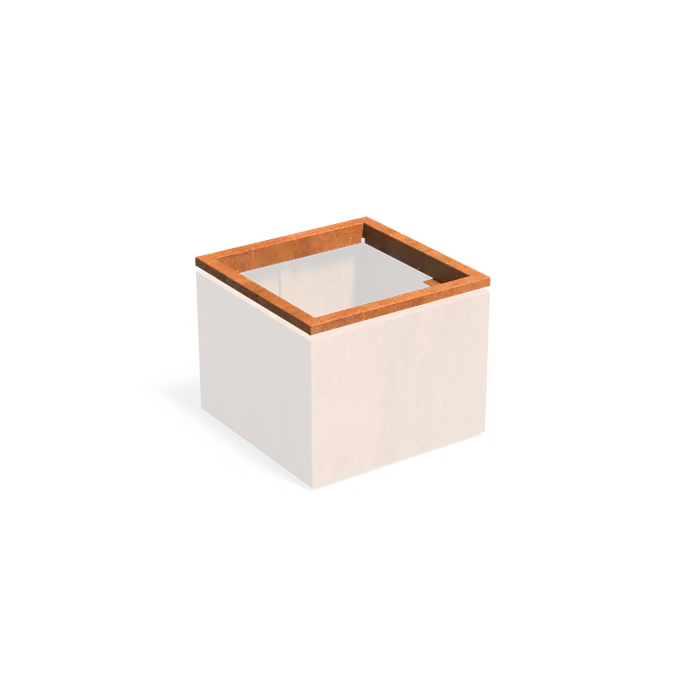 Donica CARREZ in-lite ready CORTEN 800x800x89