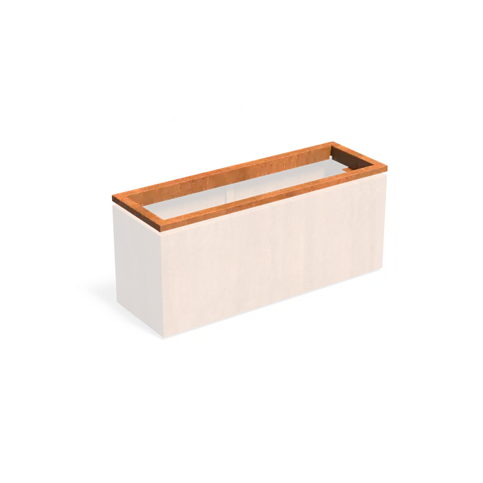 Donica CARREZ in-lite ready CORTEN 1500x500x89