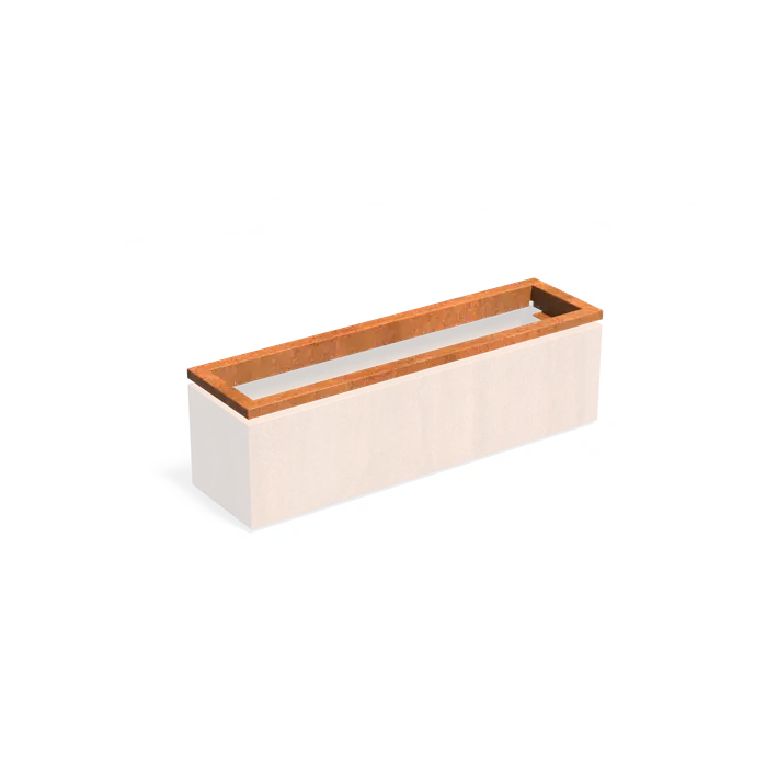 Donica CARREZ in-lite ready CORTEN 1500x400x89