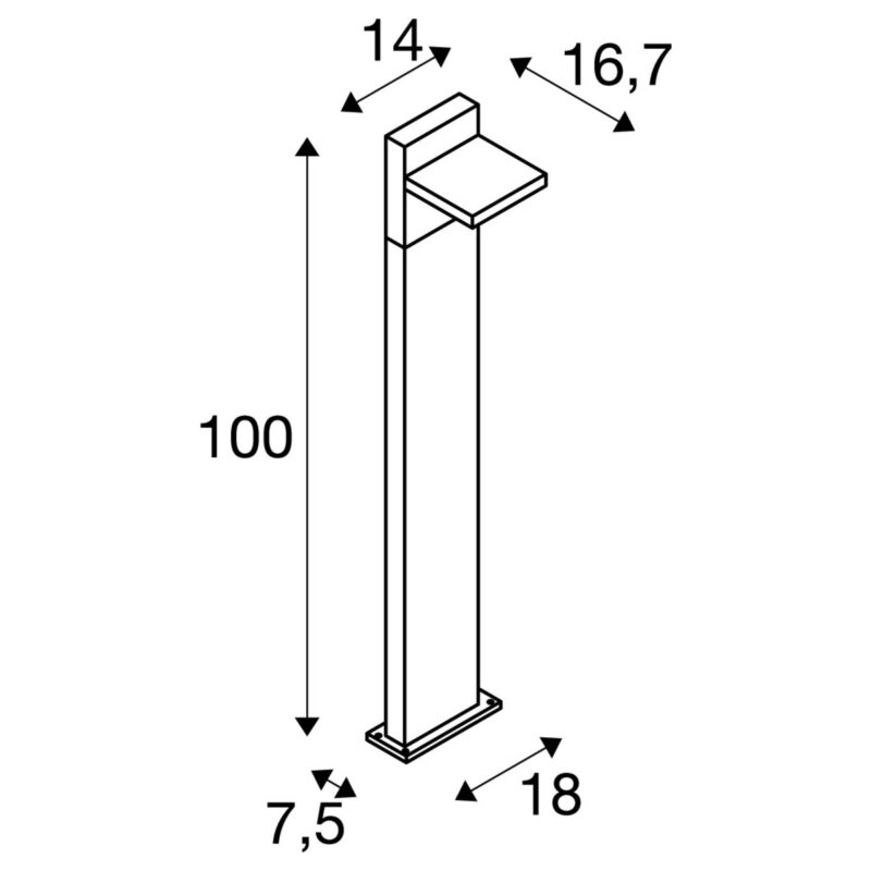Lampa ABRIDOR POLE 100 - obrazek 2