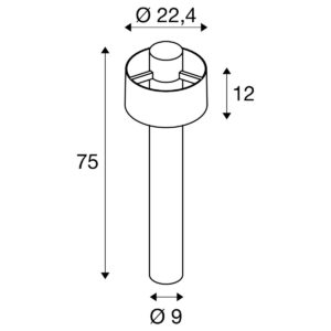 Lampa PHOTONI CYL POLE 75 czarny - obrazek 4