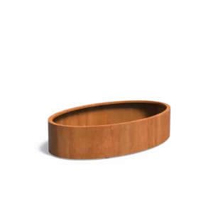 Donica ELLIPSE z dnem CORTEN 2000x1200x400