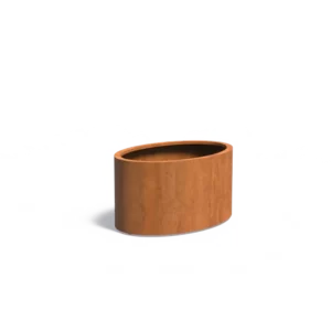 Donica ELLIPSE z dnem CORTEN 1200x800x600