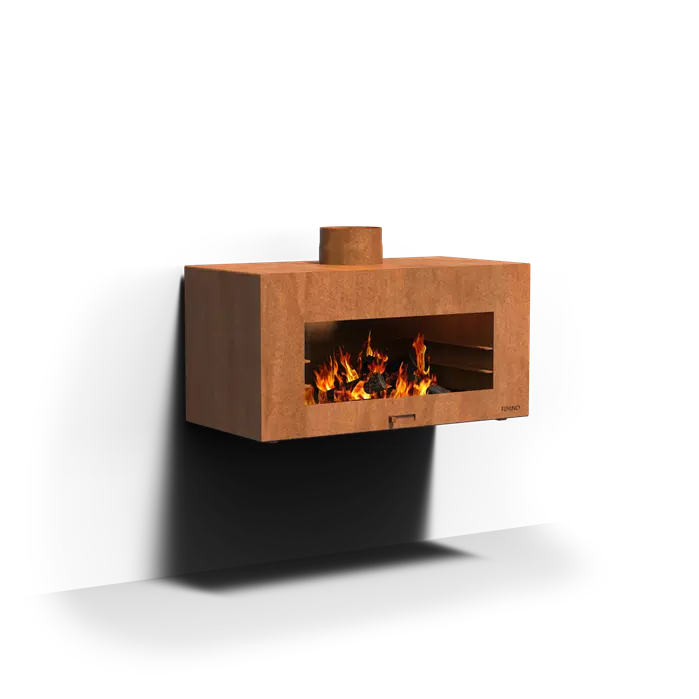 Kominek ENOK CORTEN 1000x500x500