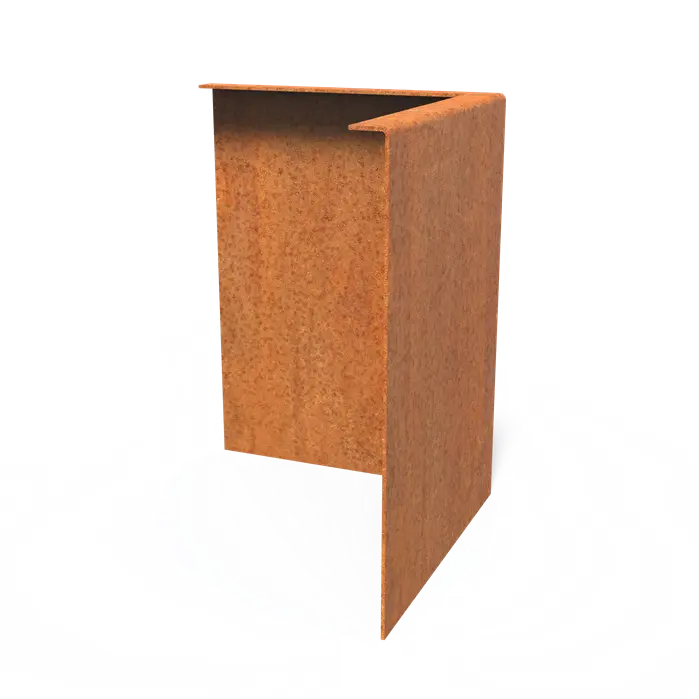 Obrzeże Corten narożne zew ZGK 300x300x390x3