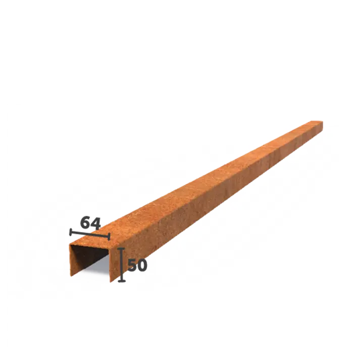 Obrzeże Corten profil przejściowy PPP 2300x2x50x64 (5 szt.)